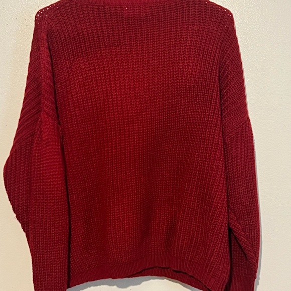 143 Shop Women’s Autumn and Winter Burgundy Medium Turtleneck Sweater - Picture 5 of 6